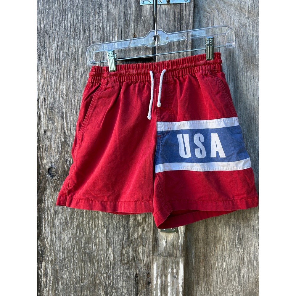 Chubbies USA Shorts Mens Small Red Cotton Patriotic Elastic Waist Fourth of July